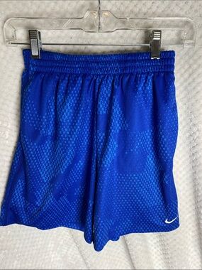 Nike Royal Blue Performance Shorts with White Swoosh Logo